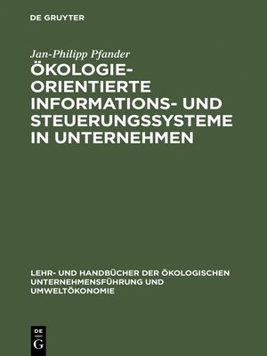 cover image of Ökologieorientierte Informations- und Steuerungssysteme in Unternehmen